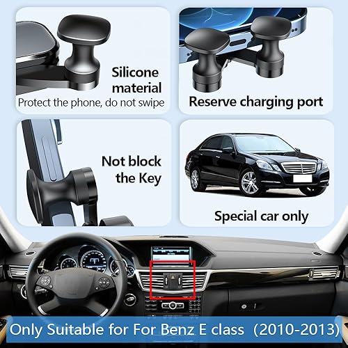 Miniatura 5 de Soporte para teléfono de coche para Mercedes Benz Clase E 2010 2011 2012 2013 E300 E350 E550 E63 AMG W212 Auto Accesorios Decoración Interior