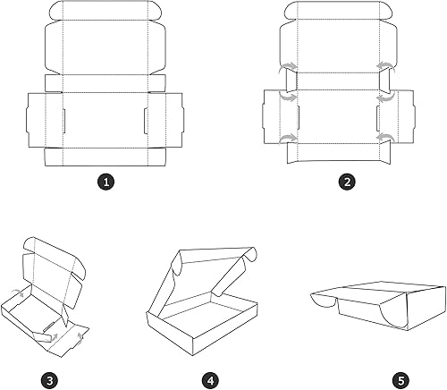 Miniatura 5 de PHAREGE Cajas de envío de 6 x 4 x 3 pulgadas, paquete de 25 cajas de cartón corrugado marrón, cajas de correo pequeñas para embalaje de pequeñas
