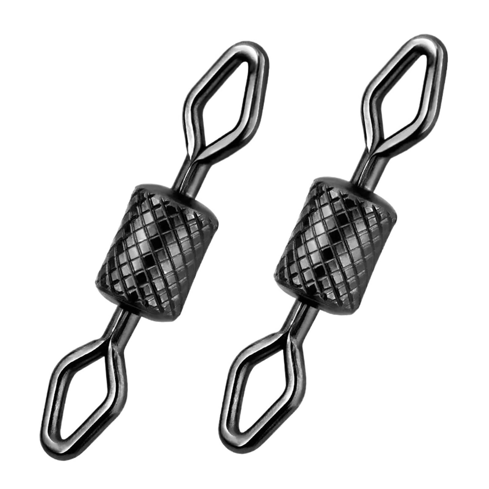 Angeln Barrel Wirbel 25~100 Stücke Rolling Wirbel Angelschnur Stecker Kugellager Wirbel Solide Ringe Karpfen Angeln Zubehör(Size2-0 25mm 57kg,100 Pcs)