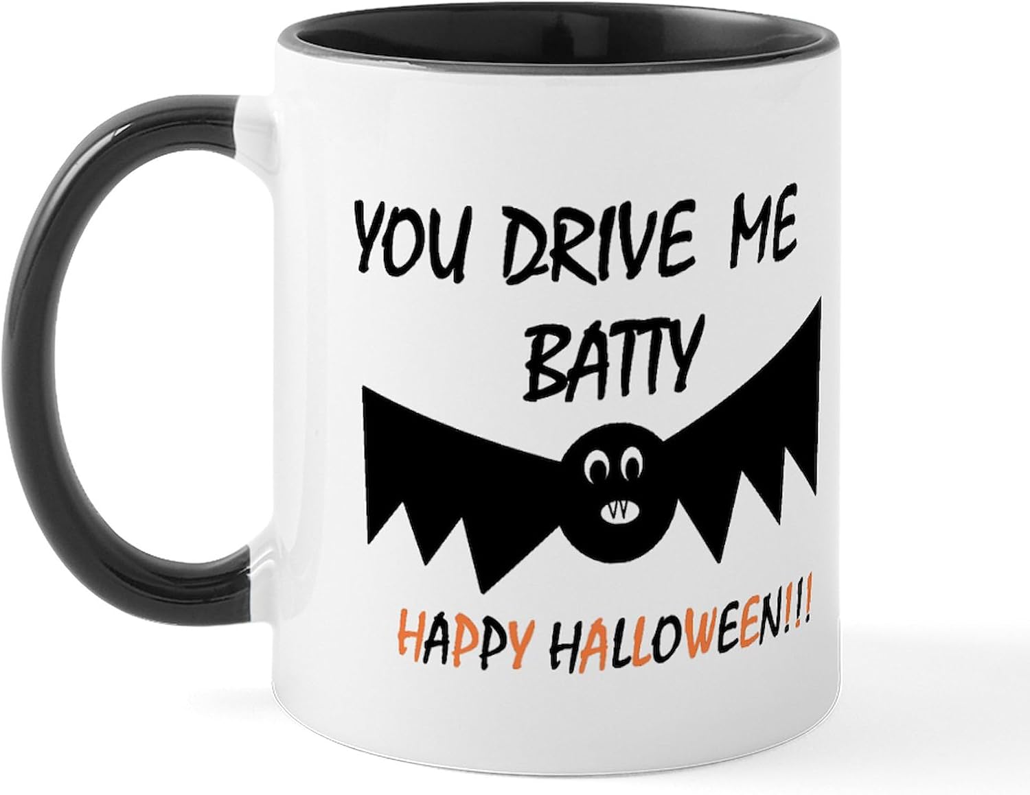 CafePress YOU DRIVE ME BATTY HAPPY HALLOWEEN Mug 11 oz (325 ml) Ceramic Coffee Mug