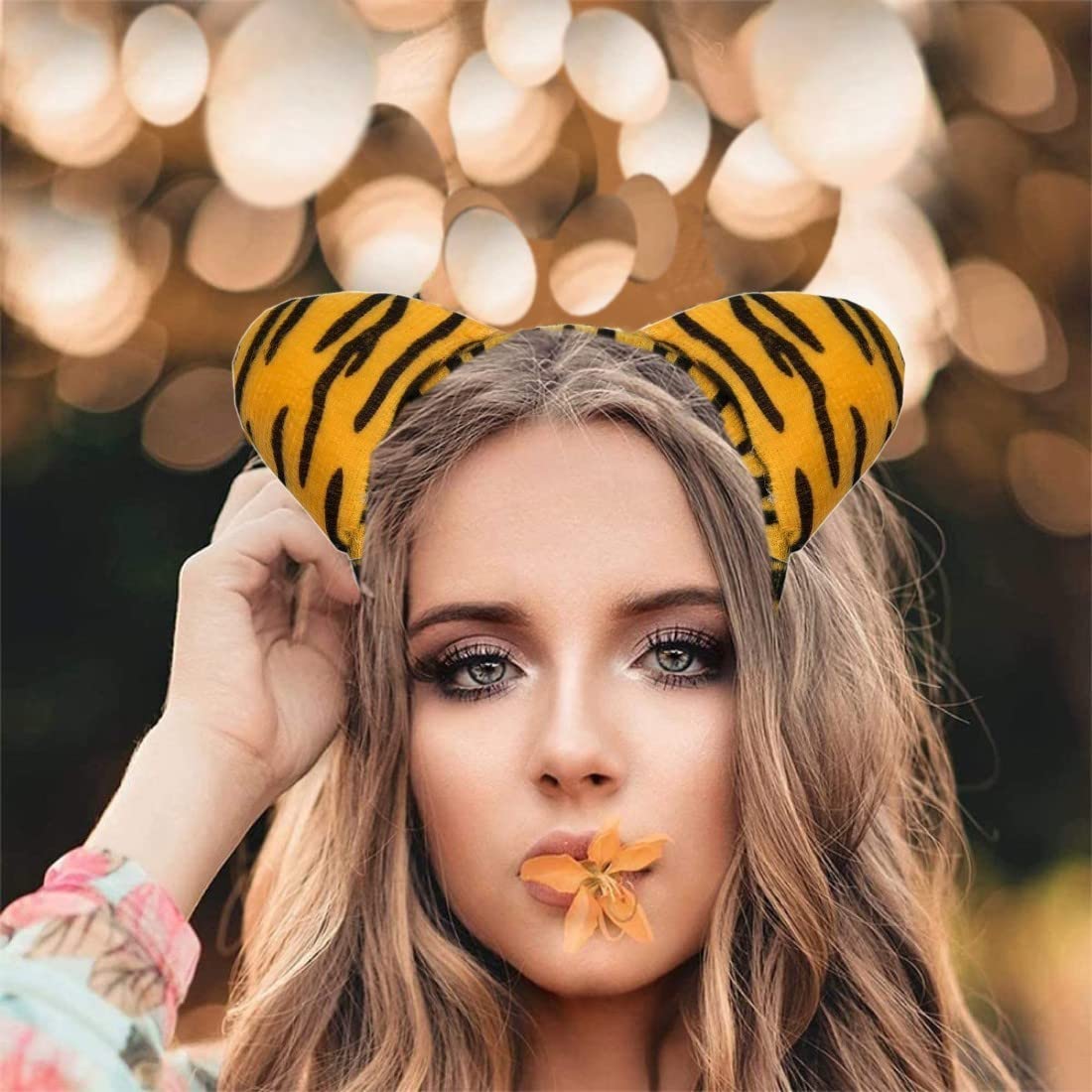 Hatstar Tiger Lion Headband, Leopard Headband, Headband with Tiger Ears, Perfect Accessory for Carnival, Fancy Dress, Halloween Costume Party