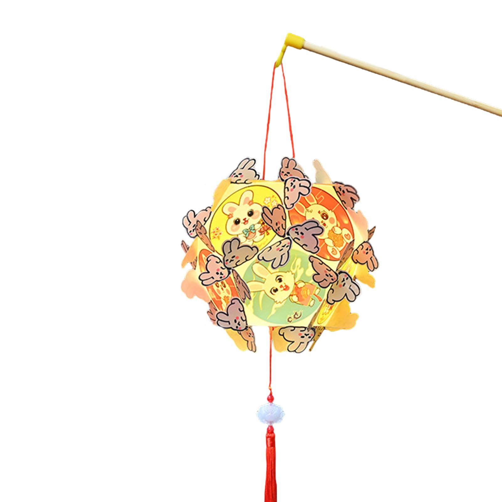 Tsophreniq 5 Set Hydrangeas Lamps for Festival Celebration Rabbits Lamp Home Ornament Handheld Glowing Light Decoration Chinese Scaldfish Light Decoration