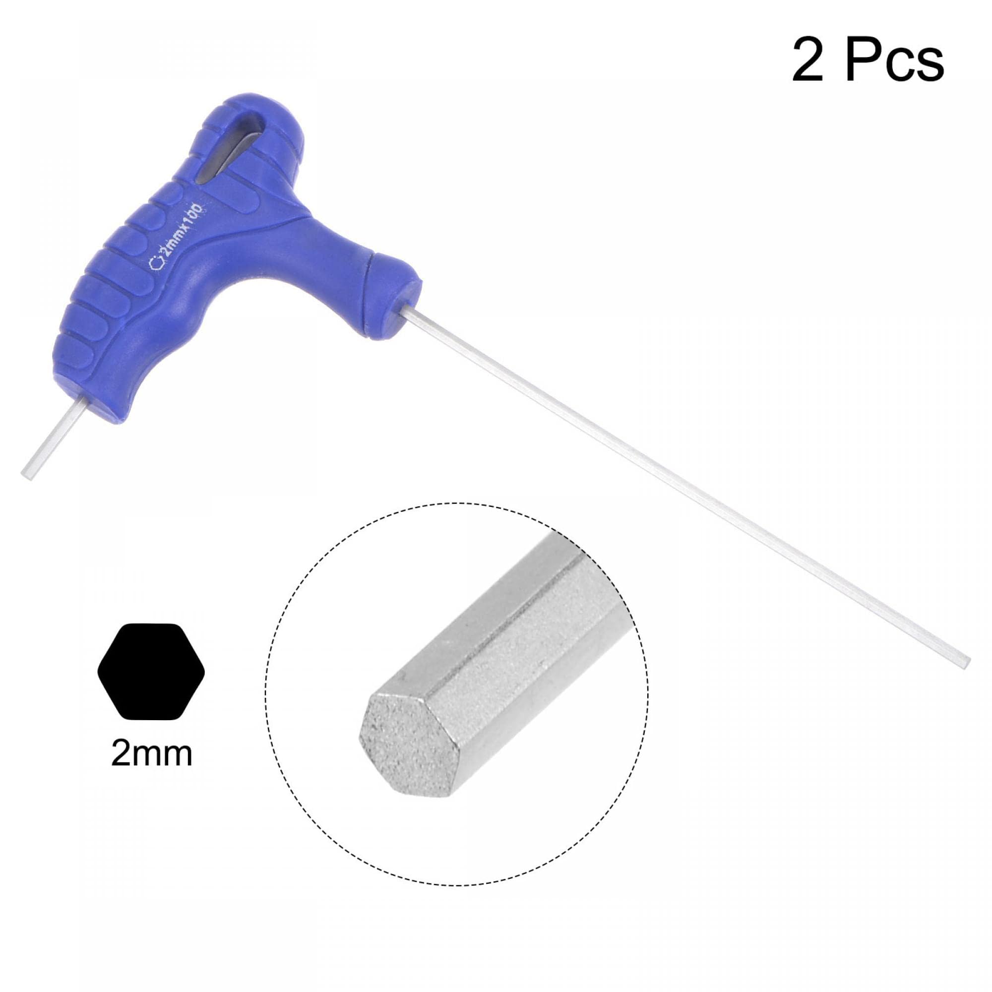 TA-VIGOR 2Pcs 2mm T-Handle Hex Key Wrench, Dual-End T-Bar Allen Wrench Tool, CR-V Steel Metric Spanner for Bike, Furniture, Mechanical Repair - Image 3