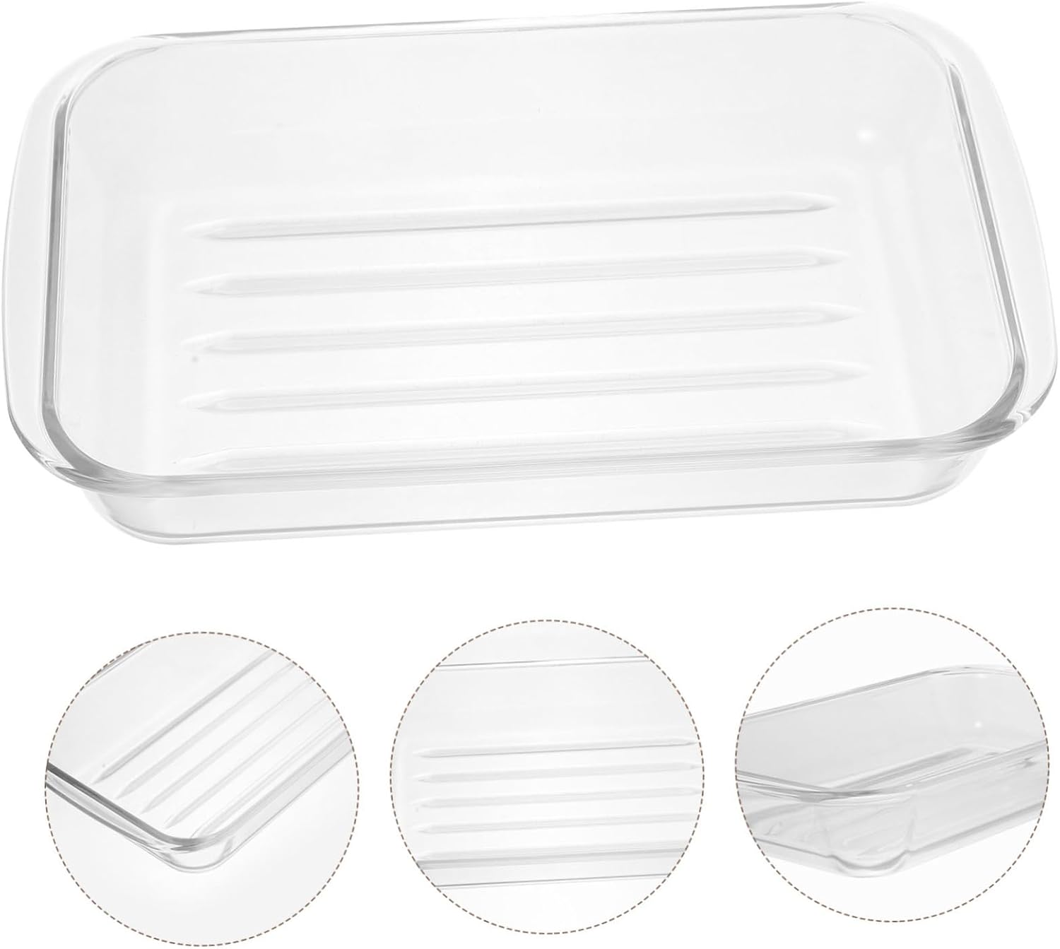 Glass Baking Dish Oven Safe Casserole Pan Double Handles Hotel Grade Glass Bakeware for Chicken Pot Roasting Lasagna Dishwasher Safe