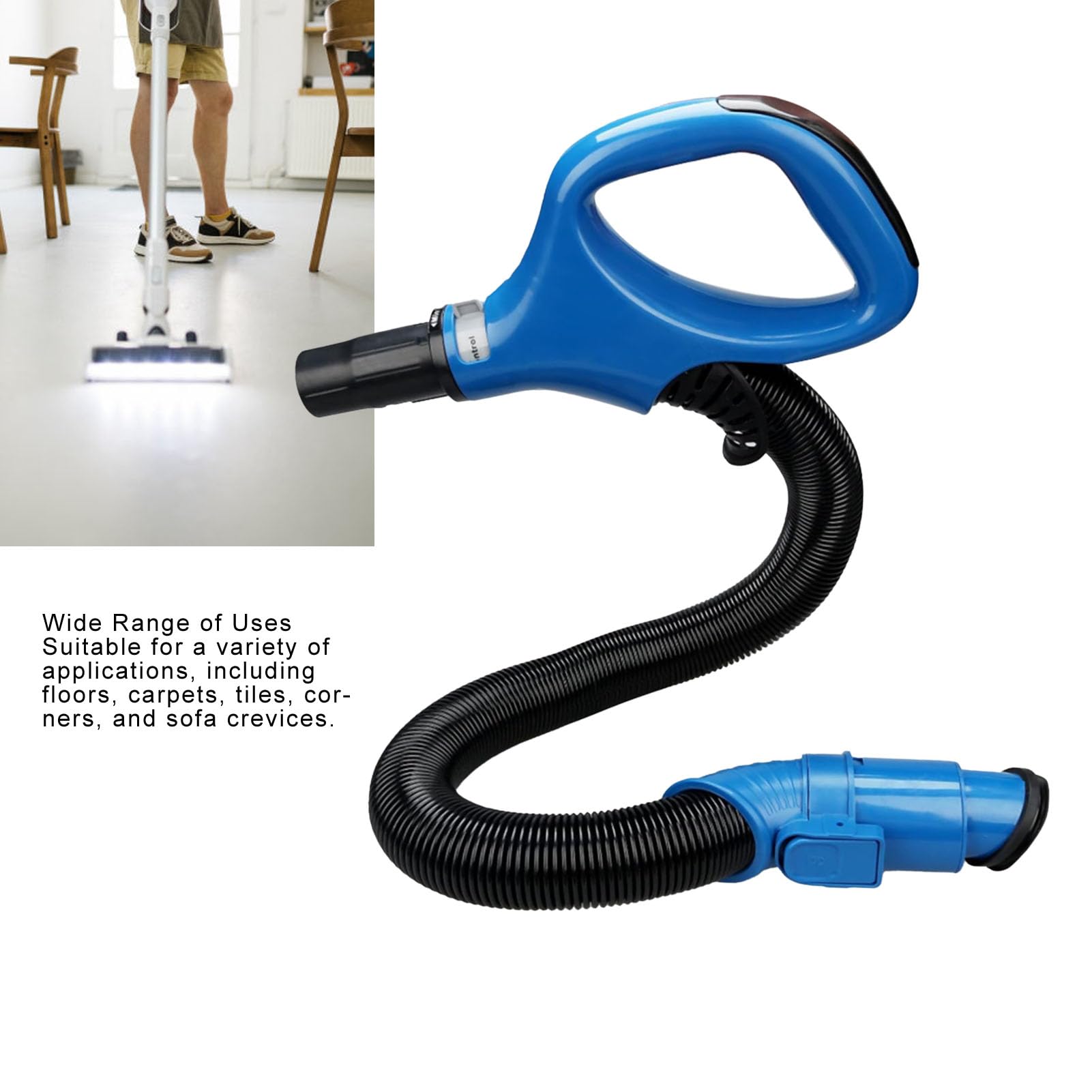 XUMIUZIY Wymienny Uchwyt Węża do Odkurzacza Pionowego 3 Stopy PCV (BLUE)