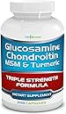 VitaBreeze Glucosamine Chondroitin, MSM & Turmeric Dietary Supplement - 248 Capsules