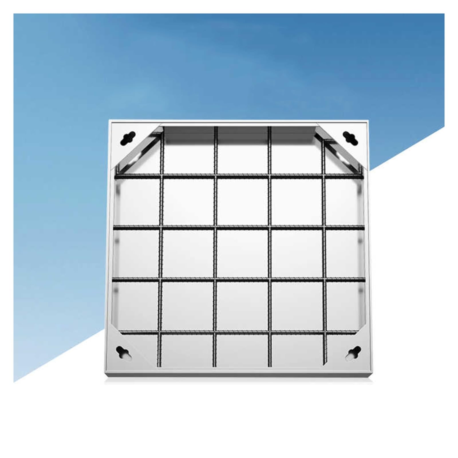 Gbrsxyip 8Cm Stainless Steel Invisible Manhole Cover & Frame Recessed Flush-Fit Design For Outdoor Usepaving Drainage Solution 60X60cm (23.6"X23.6")