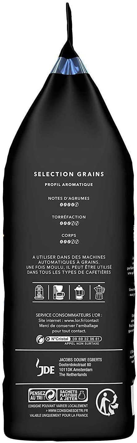 Selección de granos de café L'OR 2 kg - 2 paquetes de 1 kg