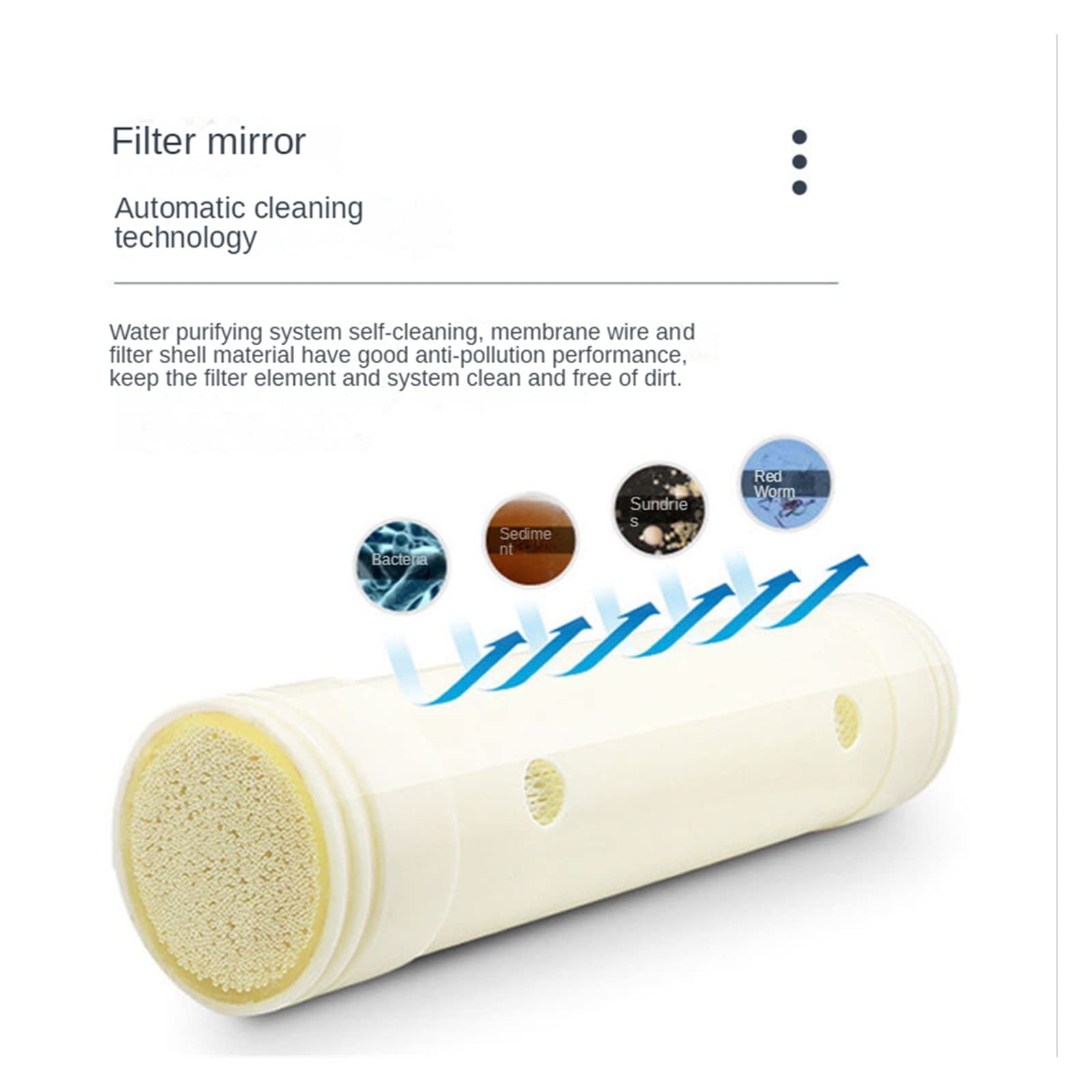 Membrana de ultrafiltración, filtro purificador agua fibra hueca, grifo, repuesto en el sabor del agua. Fácil instalación