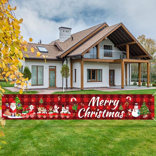 WDEC Banner 'Merry Christmas', 300 x 50 cm, für den Außenbereich,...