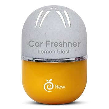 RefreshDrive Twist-Activated Car Gel Air Freshener - Lemon Blast - Pack 1, Long-lasting Fragrance up to 30 Days, Auto Scent Diffuser with Easy On-Off, Odor Eliminator for Car Interior