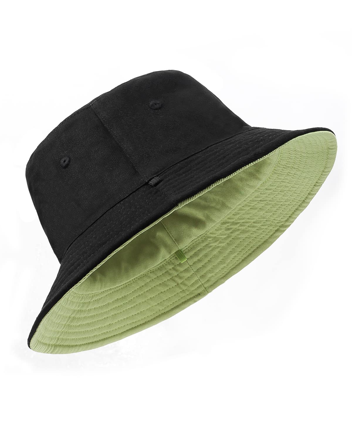 Zylioo Cabezas Grandes Cubo Sombreros Gorro de Pesca XXL Reversible Senderismo Camping Sombrero Algodón Sol Sombrero al Aire Libre para Hombres Mujeres