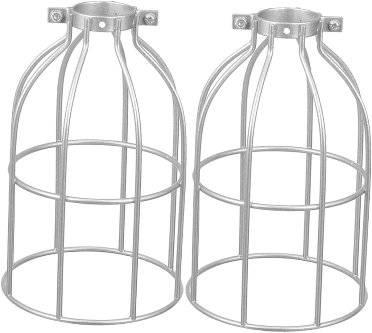2Pcs Metal Bulb Guards Lamp Cages Iron Retro Industrial Clamp Lampshades for Pendant Lights and Wall Sconces Vintage Style Light Bulb Cages