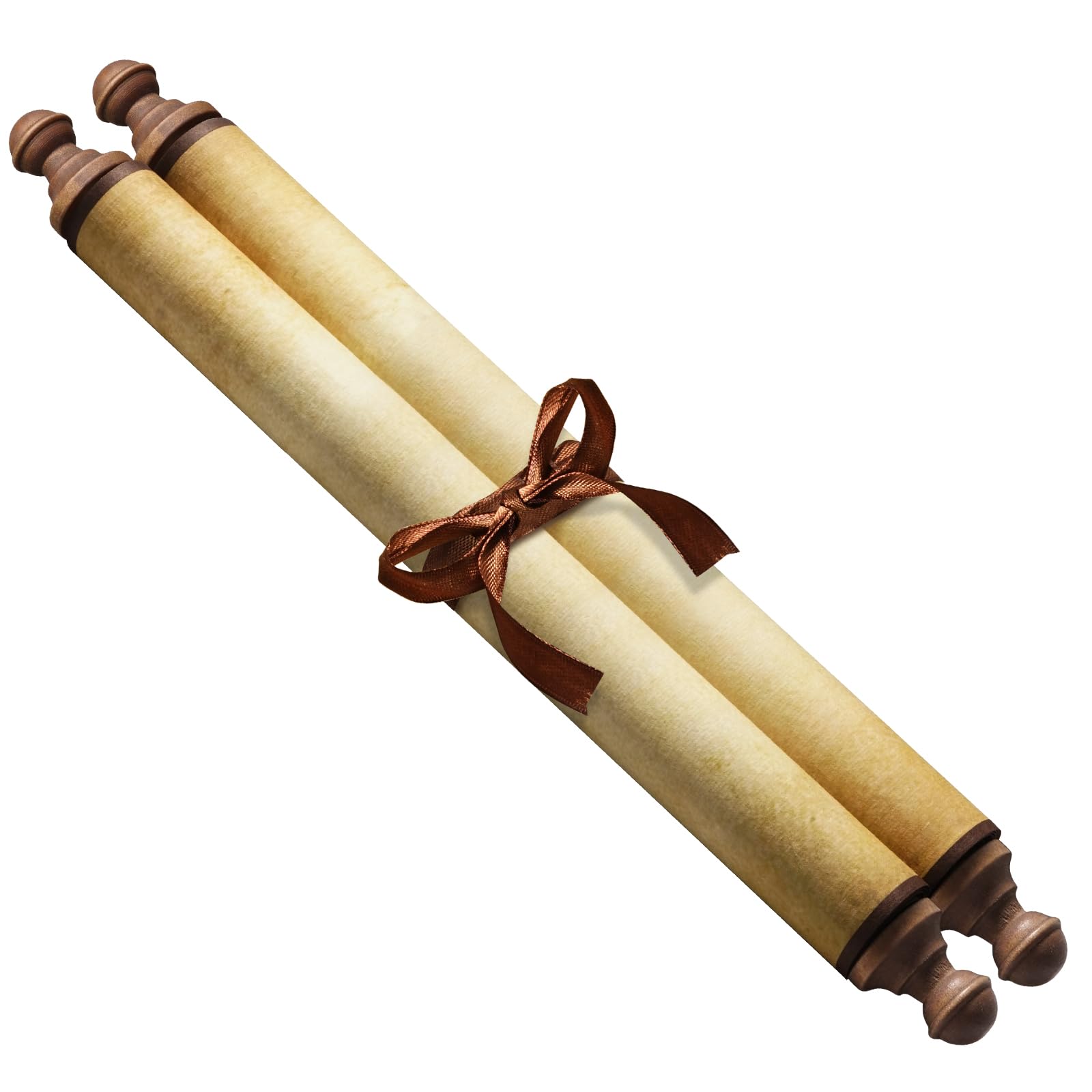 Makevivi 1 PCS Blank Scrolls Paper with Wood Rods, for Naughty or Nice List, Writing, Wedding Vows, Invitation, Love Letter, Cosplay Prop, Renaissance, 7.1 x 31.5 inches (Style 2)