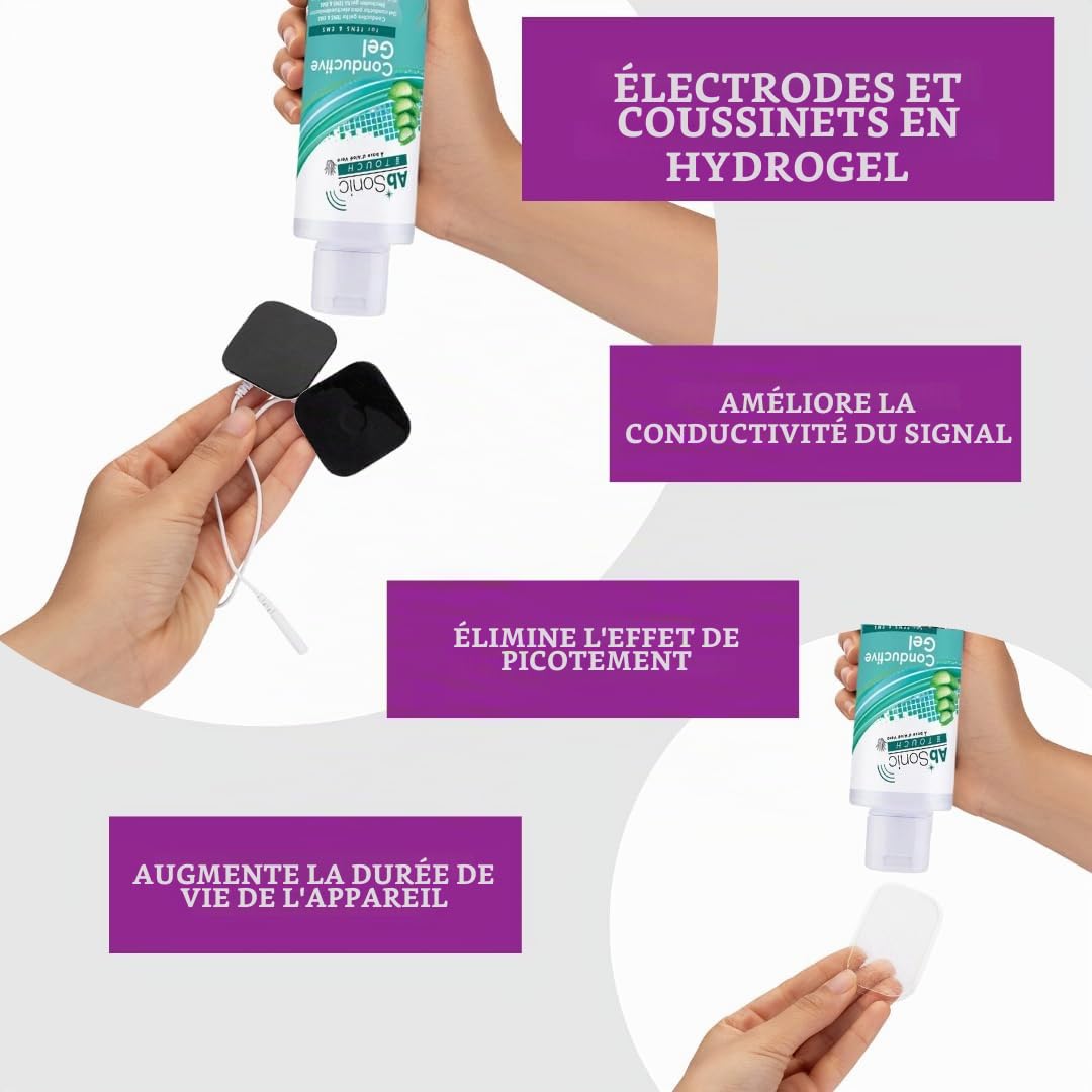Absonic - Spray Conducteur pour Ceinture Abdominale, électrodes, TENS, EMS et électrostimulation - 230 ML