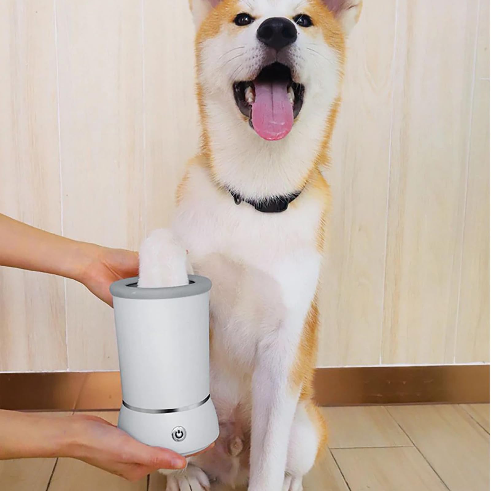 Pulitore automatico per zampe di cane, pulitore per zampe di cane, in silicone, per cani e gatti elettronici, portatile, pulitore per zampe, 360° per massaggio, pulizia del pelo