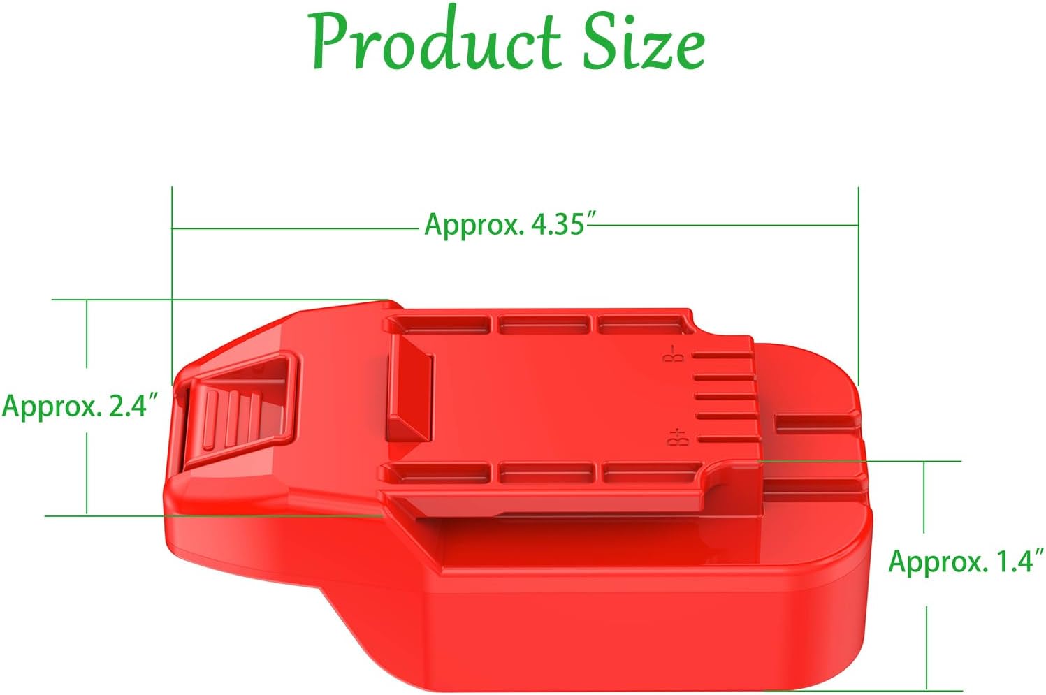 Adapter Upgrade for Bauer 20V Cordless Tools - Compatible with DeWalt 20V MAX Li-Ion Batteries for Power Supply, No Charging Function - (New Version) - Adapter Only - Image 3