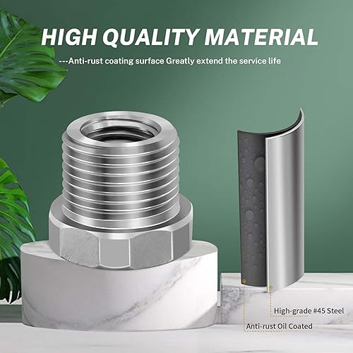 Miniatura 40 de Adaptador de husillo de cabezal de torno, convierte 1 "x 8TPI a 3/4" x 16TPI para torno de carpintería