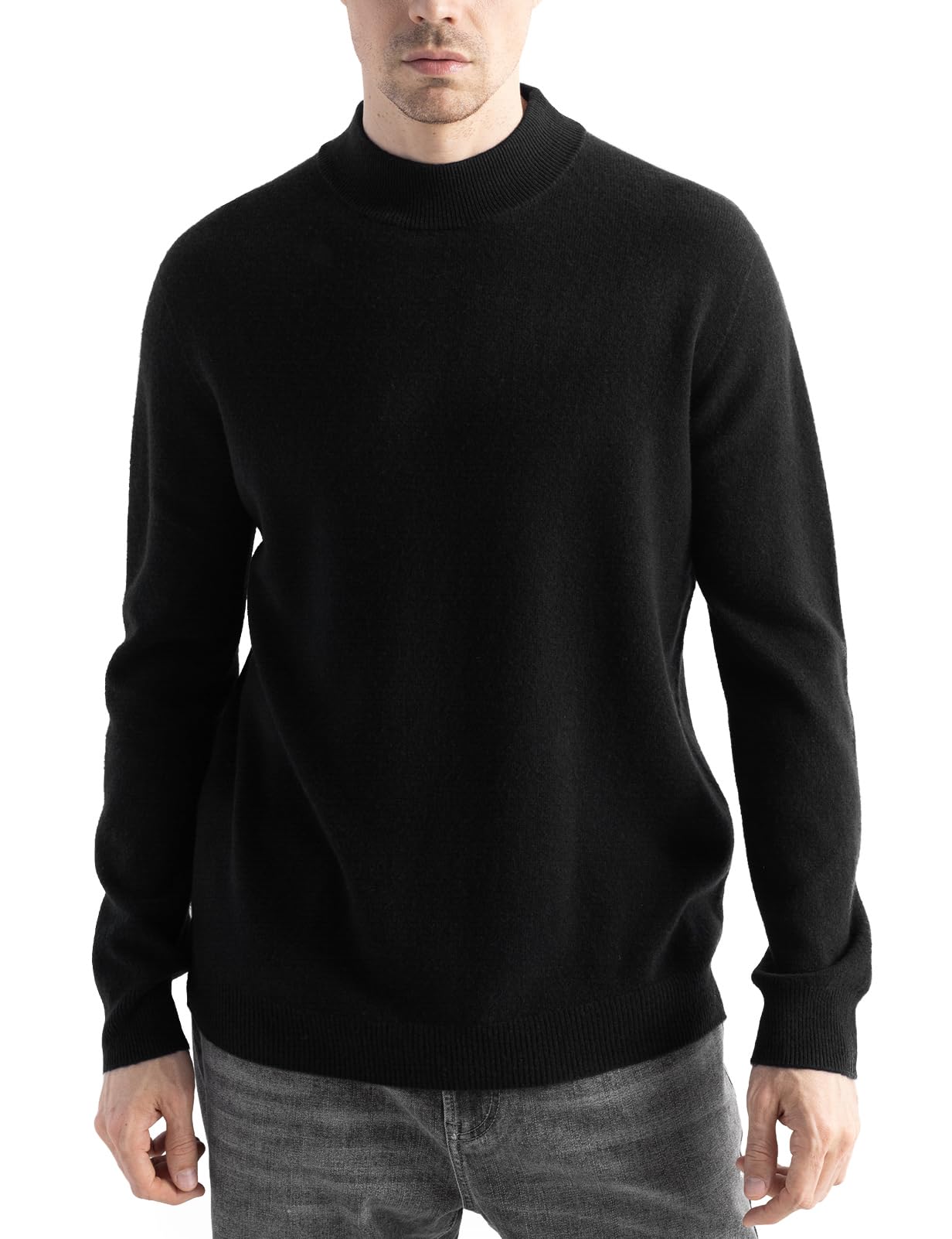 Chanyarn Maglione da uomo in 100% lana merino 2025 Autunno Inverno Prima Linea Pronto da Indossare Collo a lupetto Manica Lunga Maglione in Maglia Senza Cuciture