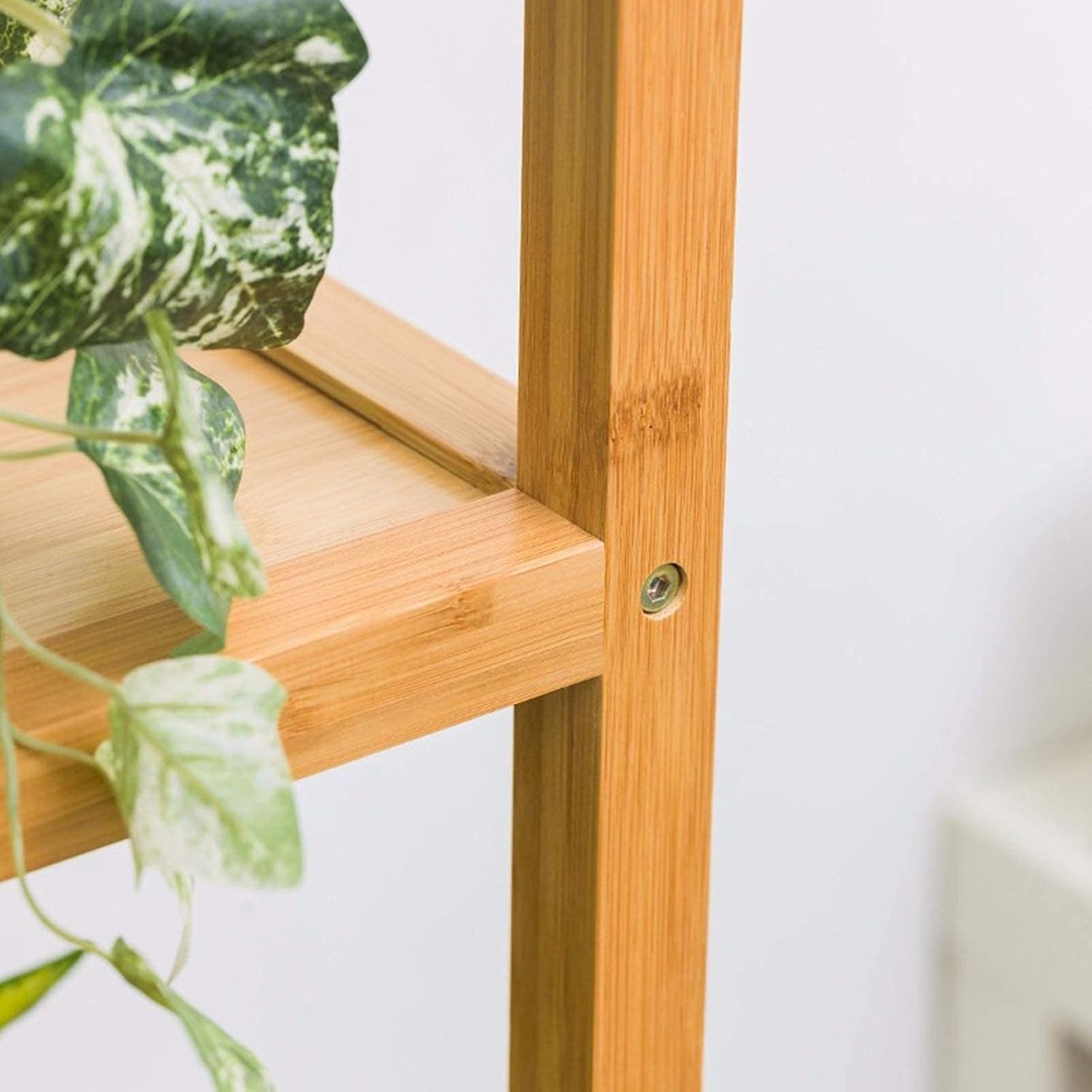 Pot Rack Modern Nordic Simple Four-Layer Solid Wood Flower Stand Balcony Succulent Simple Flower Stand Living Room Indoor Bonsai Stand Decorative Flower pots