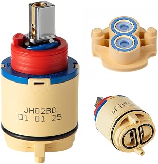 OP-340009 Pressure Balance Ceramic Cartridge and Check Valve, Shower Cartridge Replacement Compatible with Olympia Tub/Shower Valves