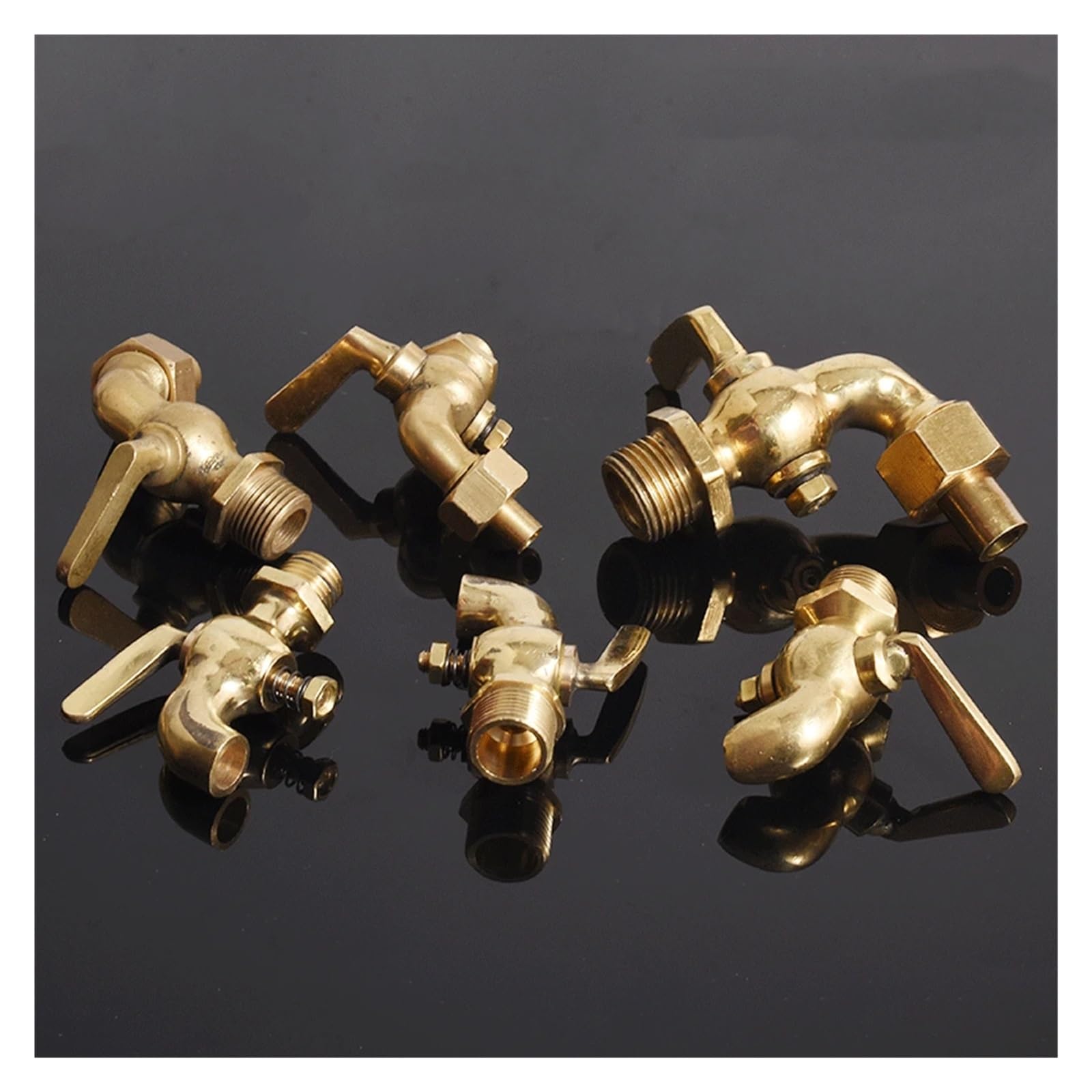 1 PZ 1/4 "3/8" 1/2 "BSPP gomito esterno 90 gradi tappo in ottone valvola interruttore rubinetto adatto for valvola di scarico marina valvola a tappo (Color : 1l2 221g)