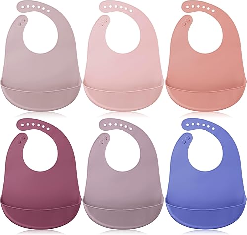 Miniatura 12 de Mepase Baberos de silicona impermeables Baberos de silicona suaves ajustables para alimentación de bebés unisex suministros de alimentación para