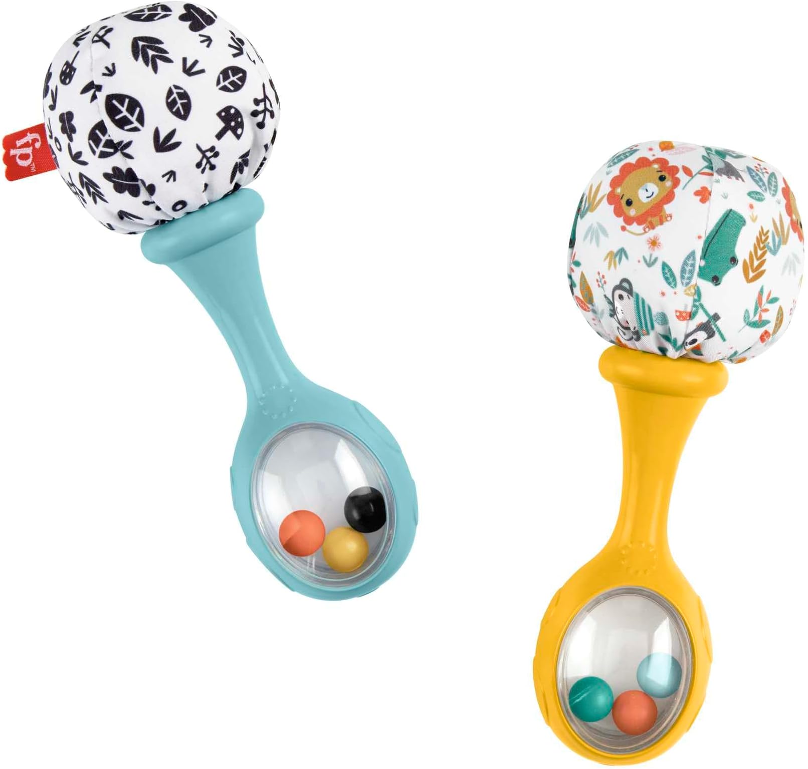 Fisher-Price Rattle ‘n Rock Maracas Baby Rattle Sensory Toys for Newborn Babies Ages 3 Months and Older, HMF34