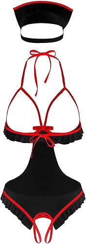 Miniatura 2 de ACSUSS Lencería sexy para mujer, disfraz de uniforme de enfermera, cosplay, ropa exótica, disfraz exótico de Halloween