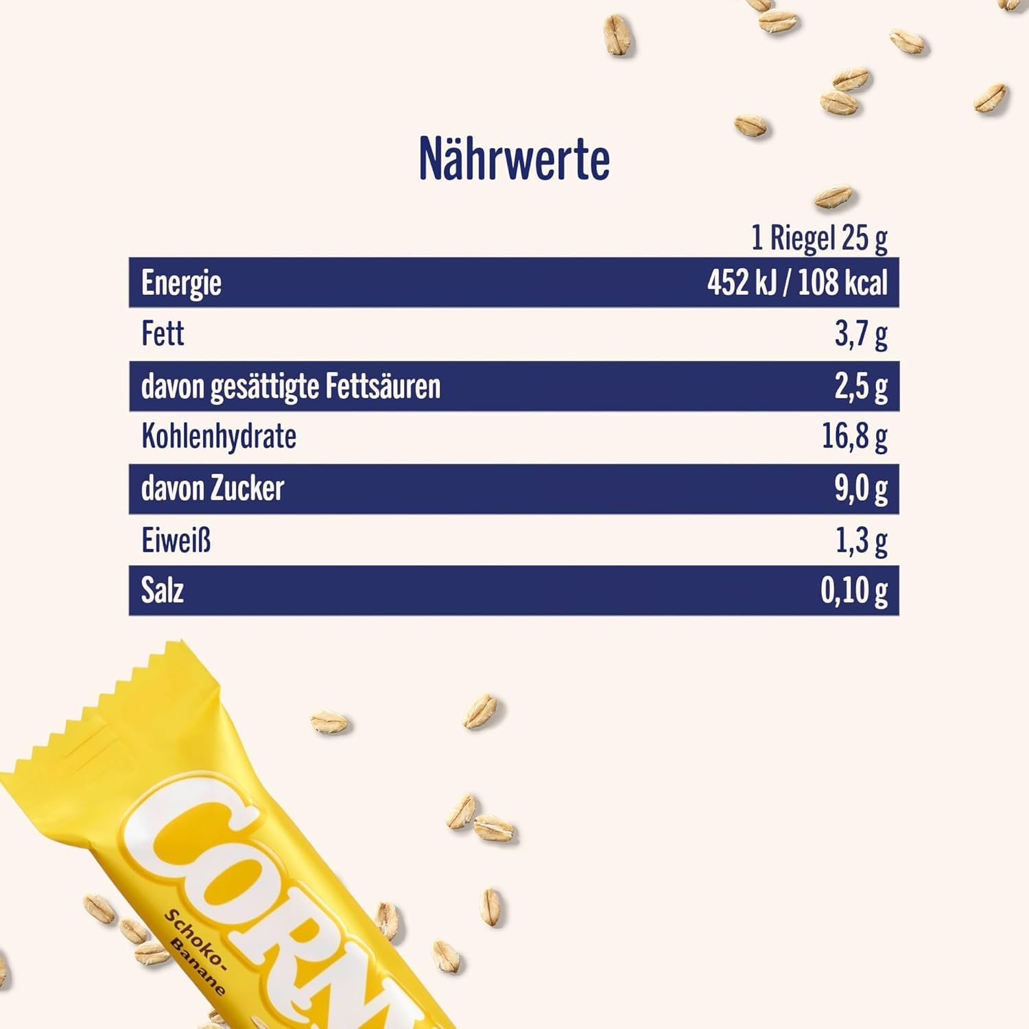 Müsliriegel | Corny Classic Schoko-Banane | Mit Schokolade und Banane | Multipack 60x25g