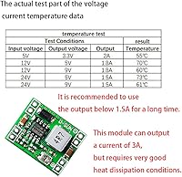 Vista 2 de Generic Mini MP1584EN DC-DC Convertidor Buck Módulo de Fuente de Alimentación Ajustable 24V a 12V 9V 5V 3.3V (Paquete de 5) - Verde - Conector Micro