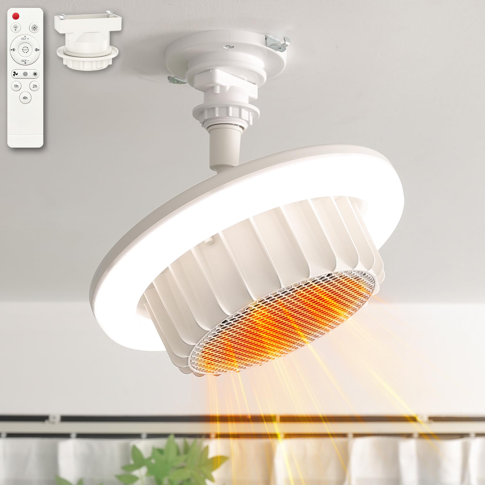 Amazon | 【特許取得＆一台三役】ONRIU 電気ファンヒーター 吊り下げ