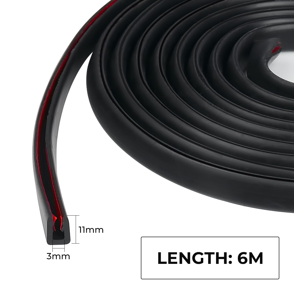 10 M Protezione Bordi Profilo Protezione Bordi Nero Cedro Nastro - Foto 4