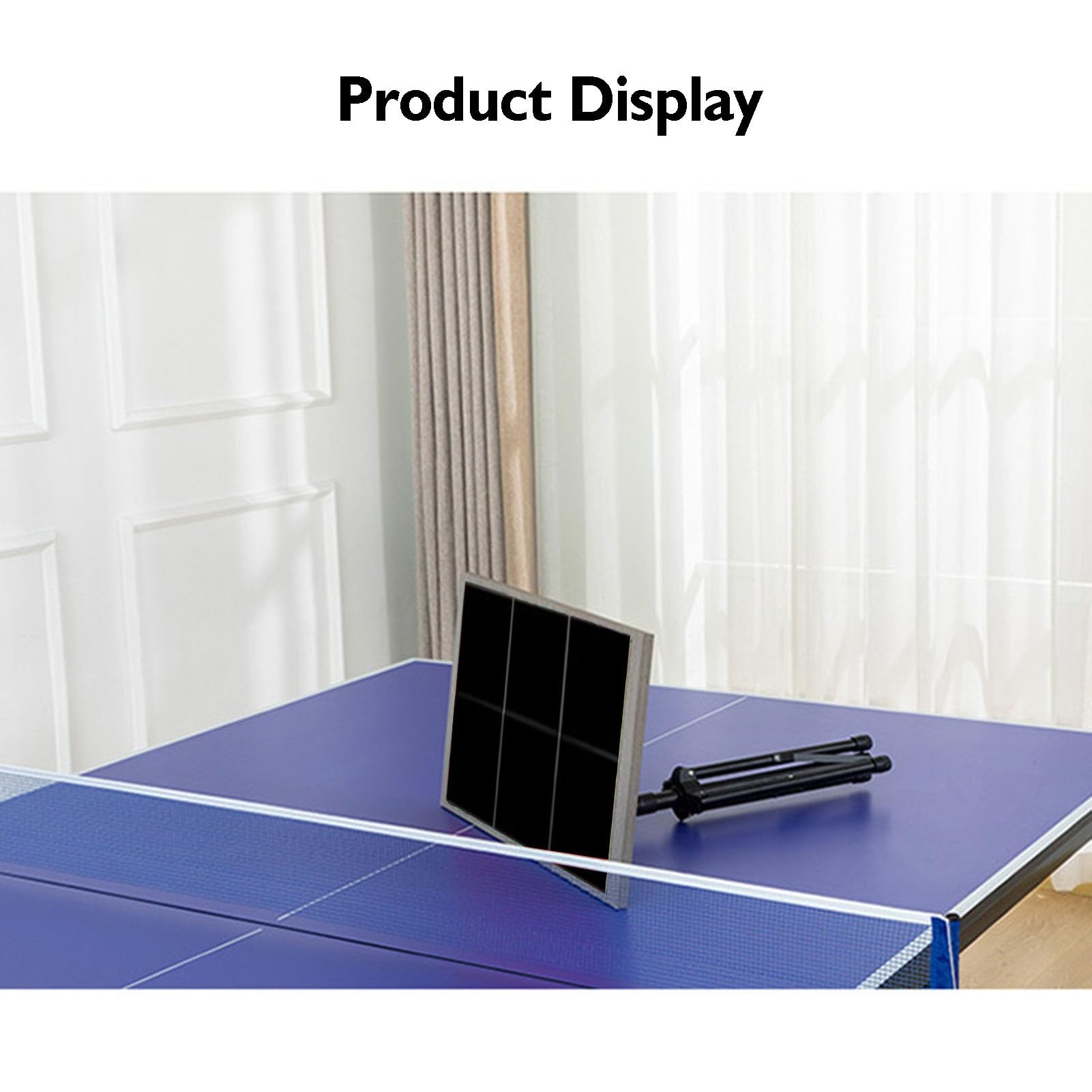 Deflettore Singolo Ping Pong Return Board con 6 Gomme Nere, Supporto Regolabile in Altezza per Palestre Domestiche