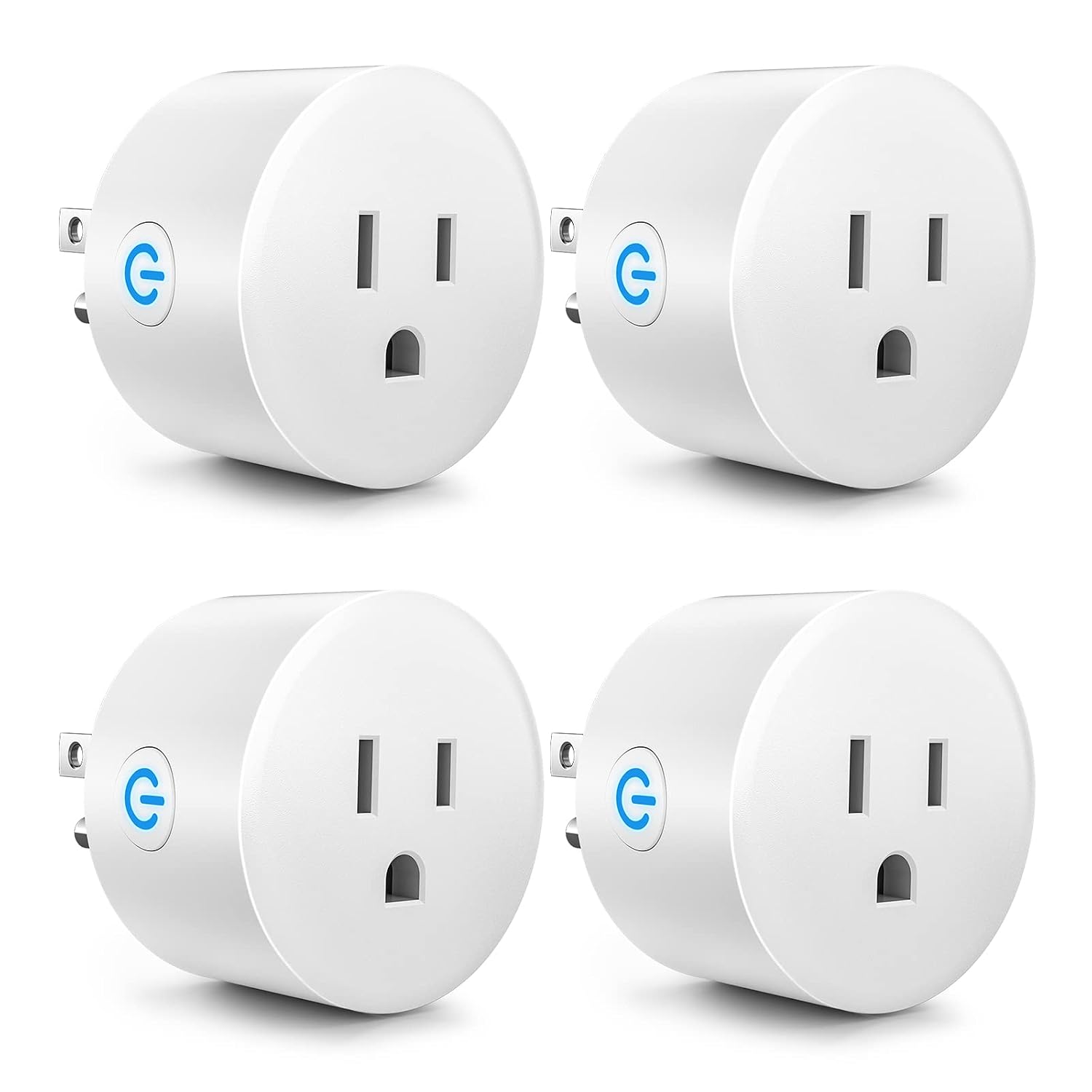 Smart Plug, Bototek Mini WiFi Plugs Work with Alexa & Google Assistant, Smart Outlet with Timer & Group Controller, WiFi Outlet for Home, No Hub Required, ETL & FCC Certified, 2.4G WiFi Only, 4 Pack