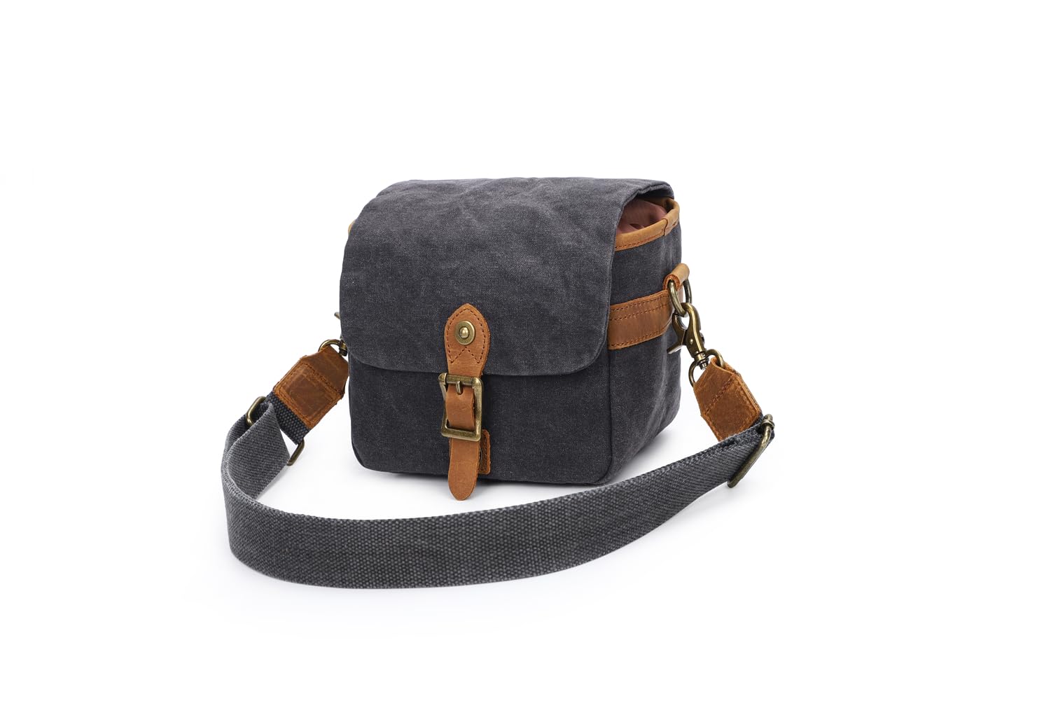 Borsa a tracolla vintage per fotocamera DSLR/SLR, custodia protettiva per fotocamera e obiettivo, borsa a tracolla per fotografia