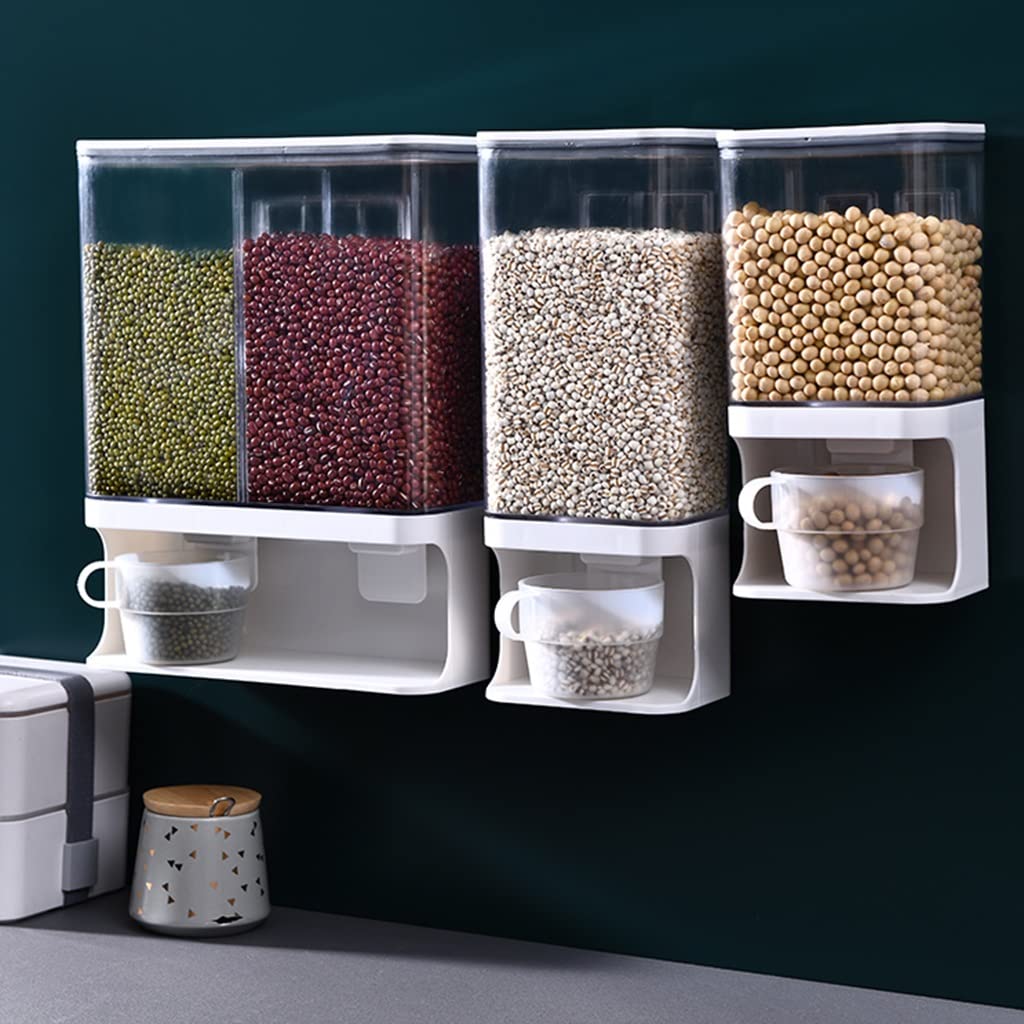 Dispensa Distributore di Cereali Multipli, deposito a Parete a Secco stoccaggio di stoccaggio di ceto d'avena, Fagioli Cucina, casa Farina d'avena casa (3 Pezzi) Sigillato