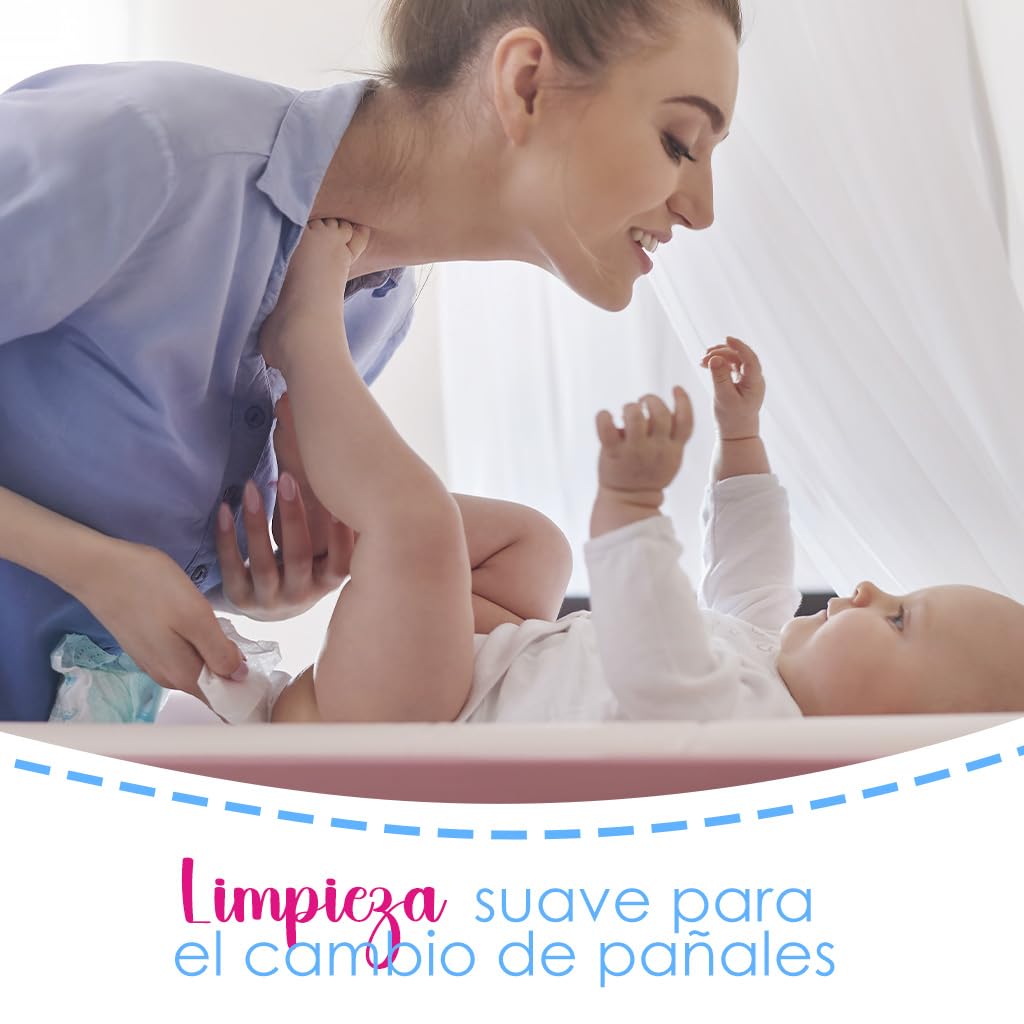 Toallitas Húmedas para Bebé AQUA (99% Agua) - Pieles Sensibles y Recién Nacidos, Pack Ahorro 12 x 72 Unidades (Total 864 Toallitas)