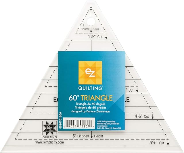 EZ Quilting 60° Triangle Acrylic Template, White