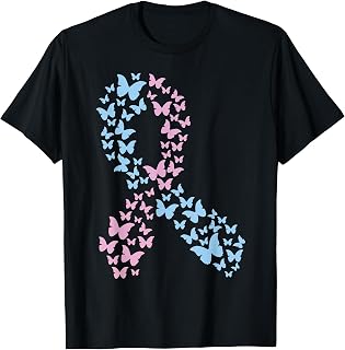 Butterfly Ribbon Pregnancy and Infant Loss Awareness Month T-Shirt