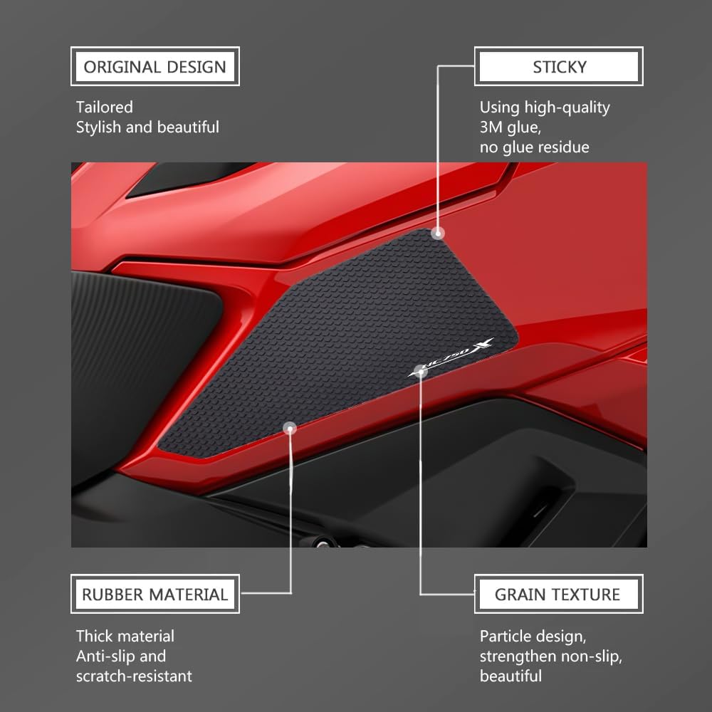 For NC750X DCT NC 750 X 750x 2025 2026 Side Fuel Tank pad Tank Pads Protector Stickers Decal Gas Knee Grip Traction Pad Tankpads