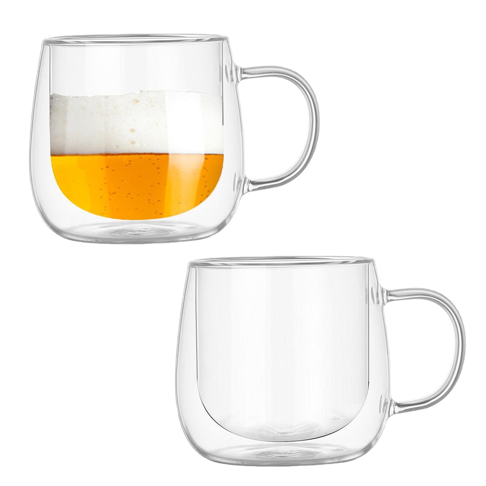 2 tazze da caffè a doppia parete in , 10 once a doppia parete in