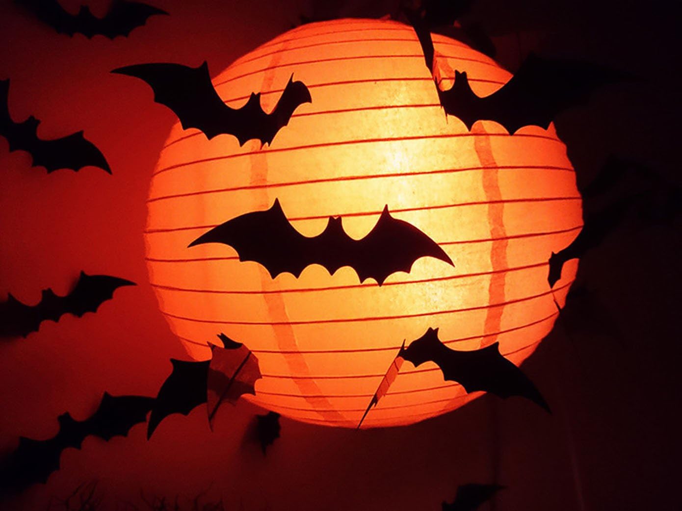 Ivenf Halloween Decorations Bat Wall Decals Stickers Decor, 60 Pack 3D Bats Window Decals, Bat Halloween Door Decor