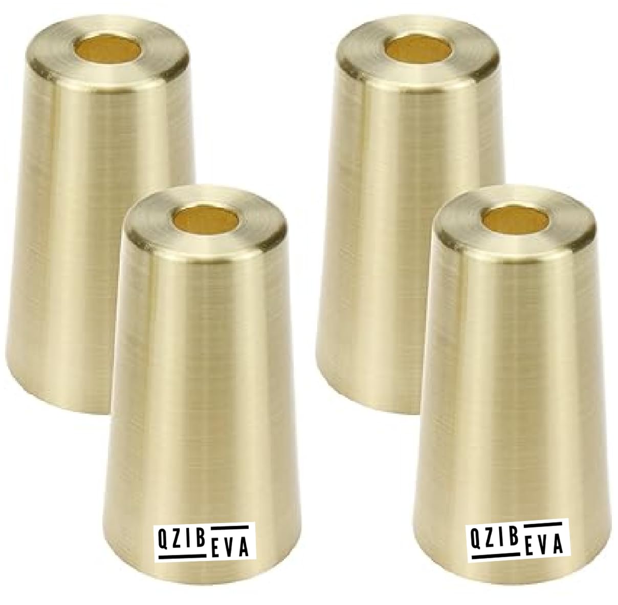 Pack 4 Metal 3 Inch Conical with 4 Pcs Buffer and Screws for Furniture Wooden Leg Cover Modern Style Increase Height Feet Cover for Wood Table Chair Sofa Code - GC6-image-42