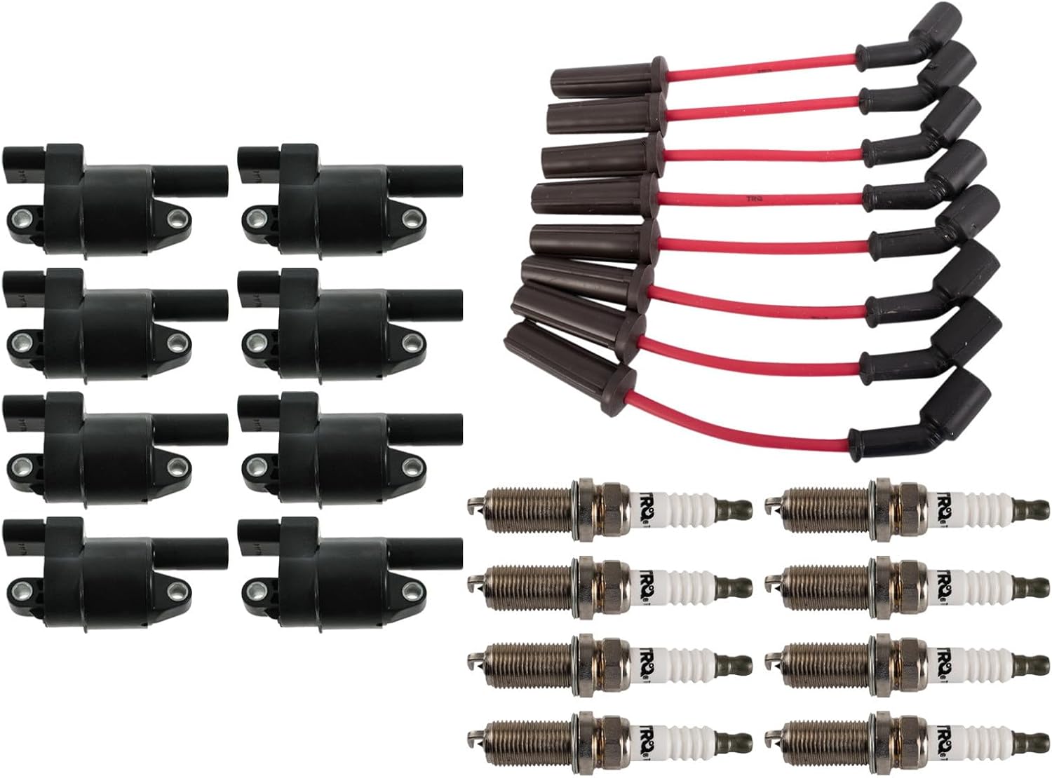 Ignition Coil & Spark Plug Kit 17 Piece Iridium Spark Plugs Compatible with 2009-2015 Chevrolet Silverado 1500 2009-2012 GMC Sierra 1500 2009-2012 Suburban 1500 2014-2015 Camaro