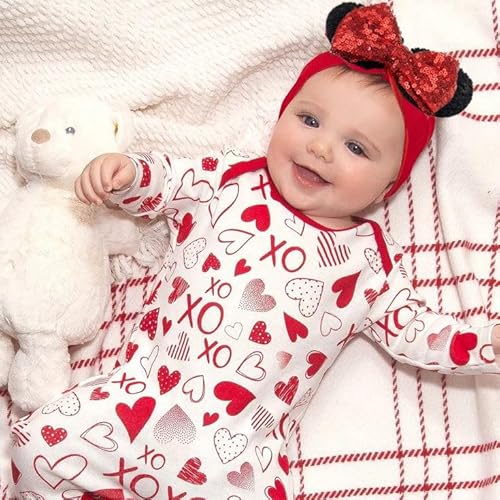 Bbgifts 3Pcs Baby Girl Mouse Ears Headbands With Sequin Bow, 4.5Inches Wide Nylon Turban Hairband thumb #3