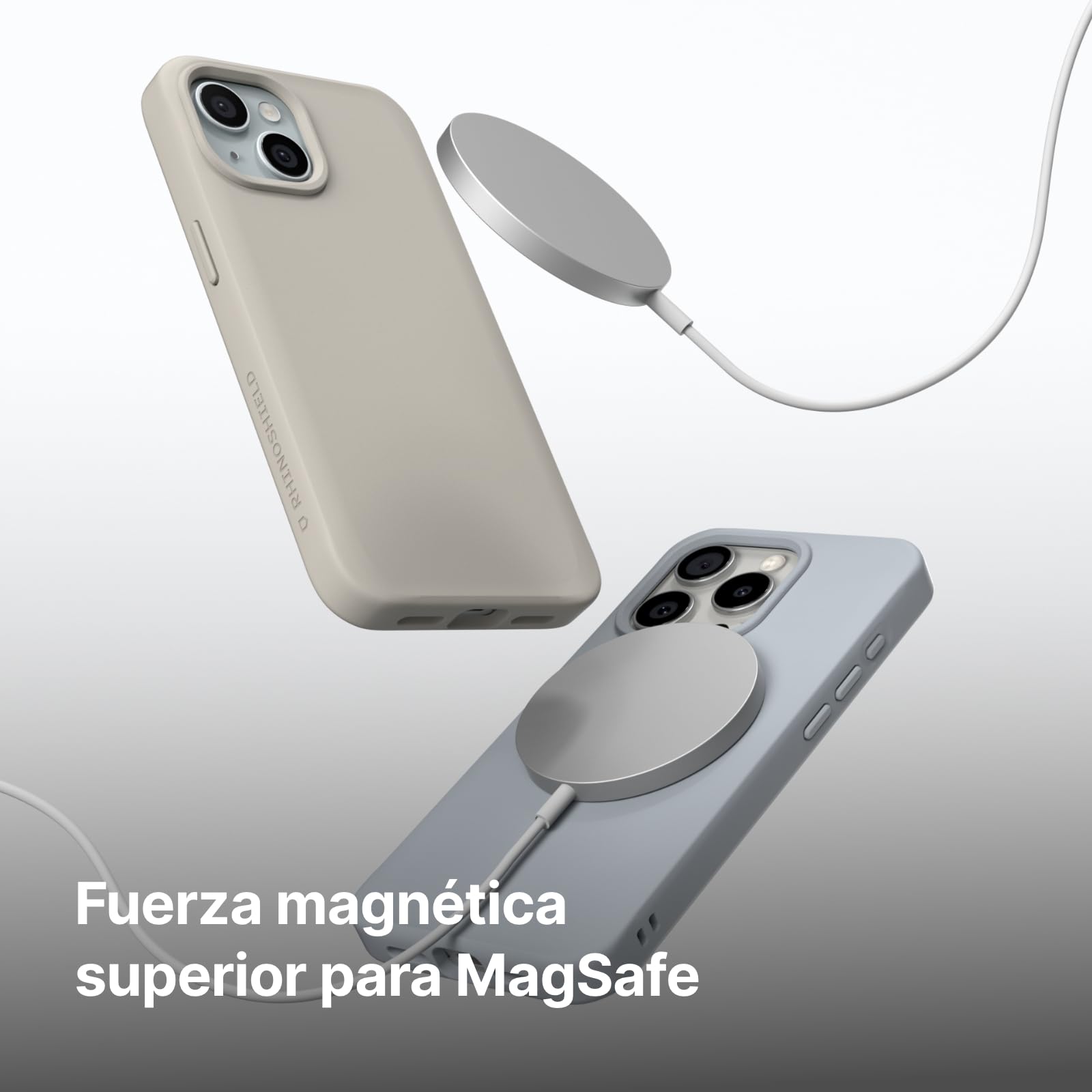 RhinoShield Funda SolidX Apta para MagSafe e iPhone 15 | Fuerza magnética superior, protección militar, absorción de impactos, esquinas reforzadas y diseño ligero.