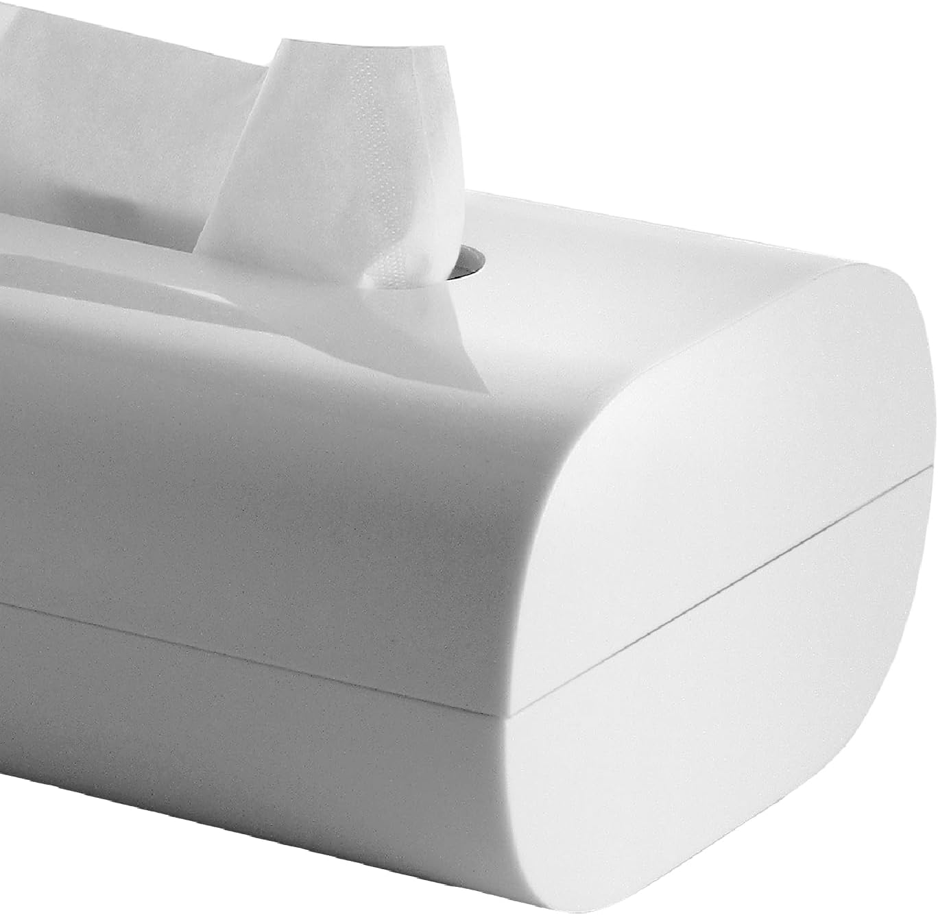 White PMMA Modern Rectangular Tissue Box