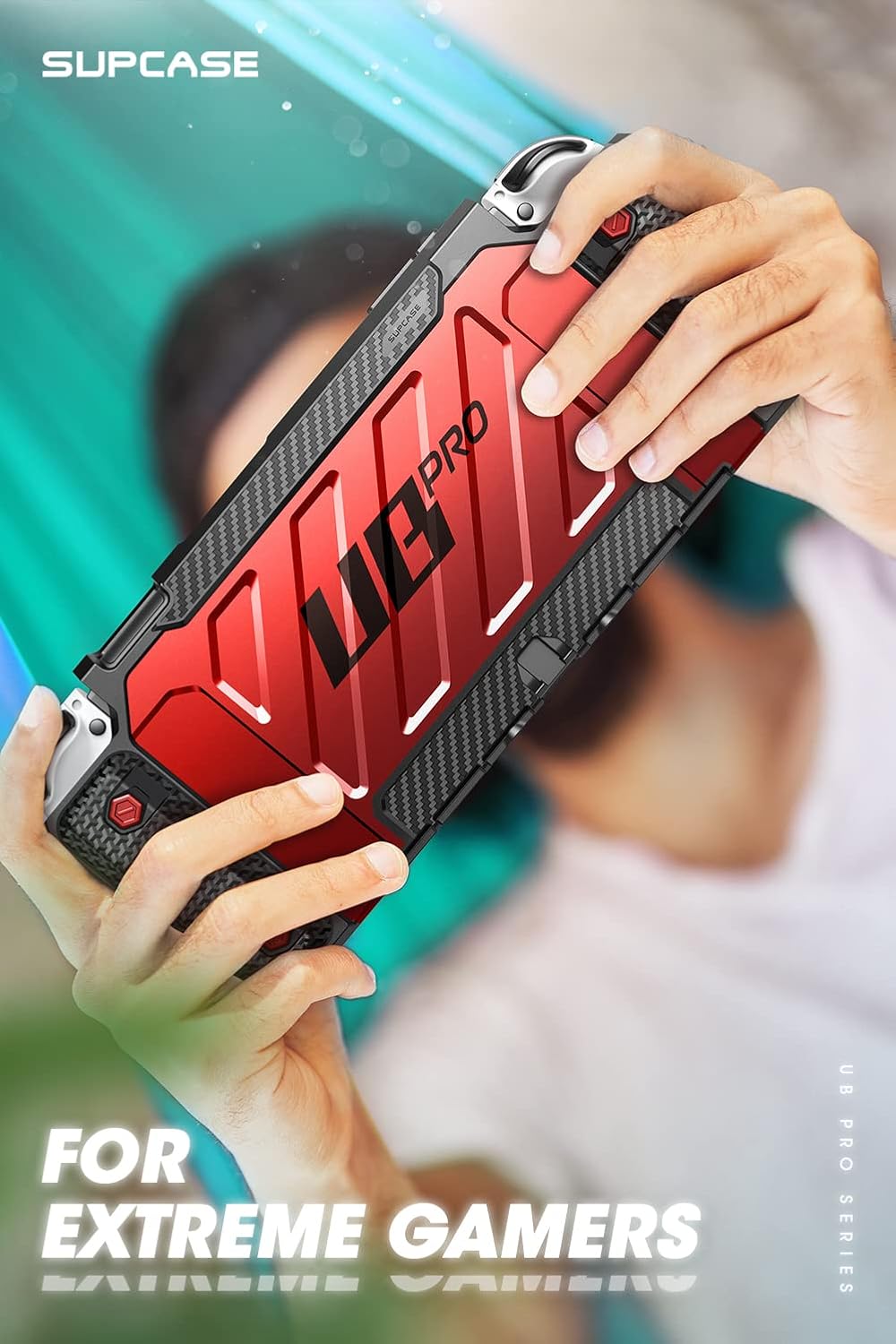 SUPCASE for Nintendo Switch OLED Case 2021 (Unicorn Beetle Pro), [Military-Grade Protection] [Ergonomic Design] Dockable Integrated Cover Accessories for Nintendo Switch OLED, Ruddy - Image 8