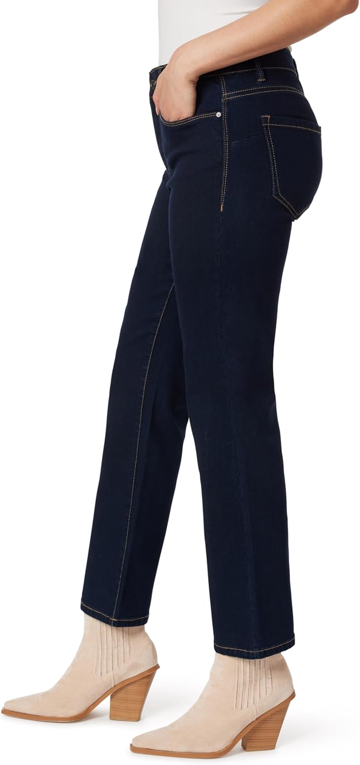 Angels Forever Young Womens Jeanie Lift Mid-Rise Straight Ankle Jeans - Image 3